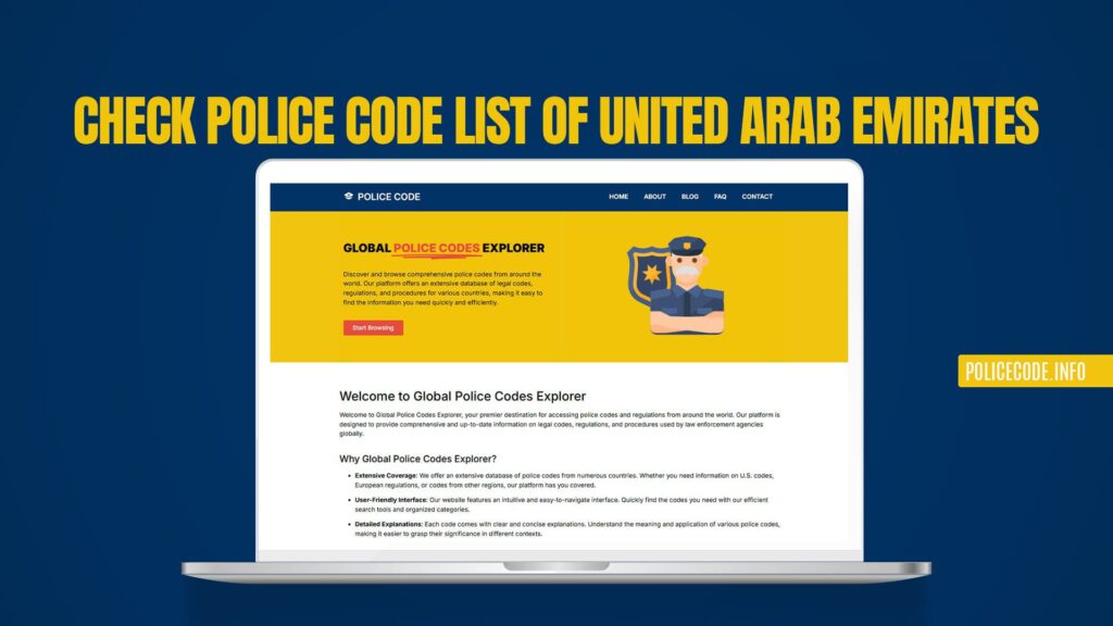 Check Police Code List of United Arab Emirates