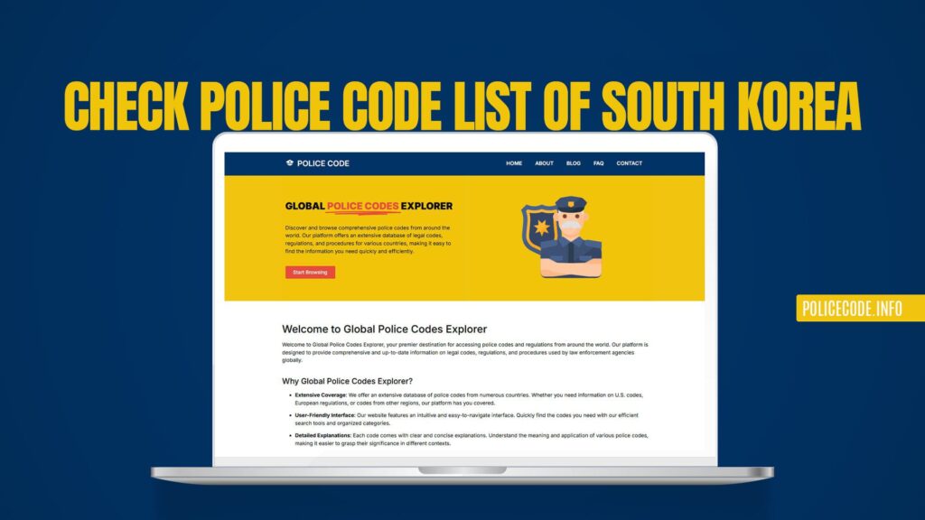 Check Police Code List of South Korea