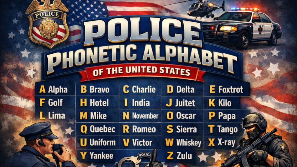 Police Phonetic Alphabet Of The United States