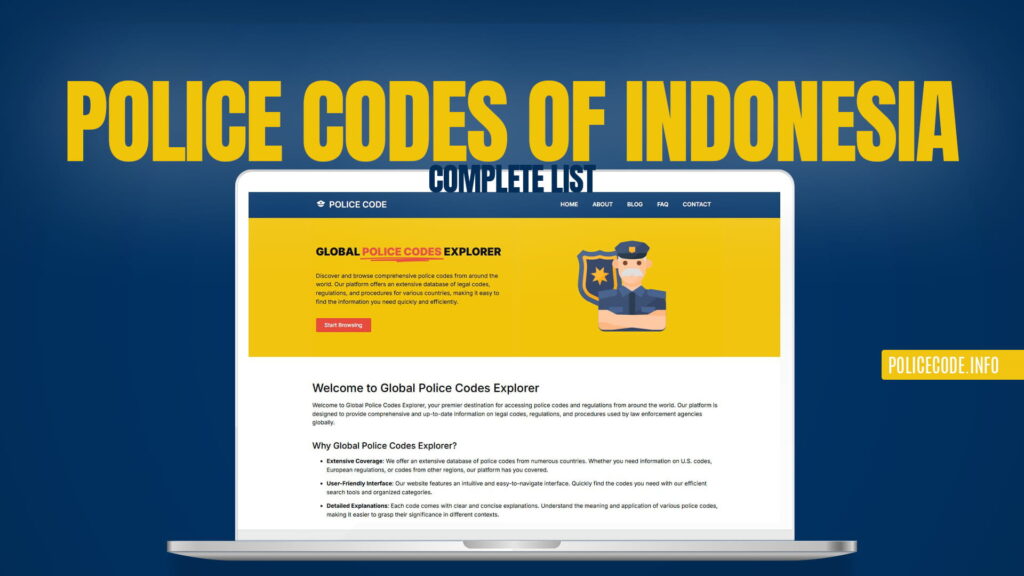 Police Codes of Indonesia — Complete List