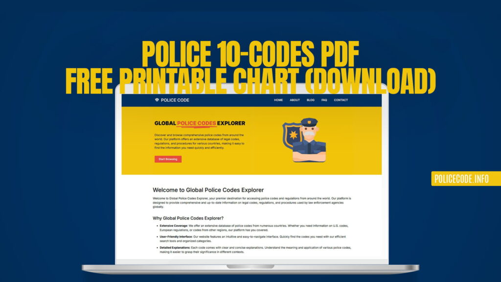 Police 10-Codes PDF — Free Printable Chart (Download)